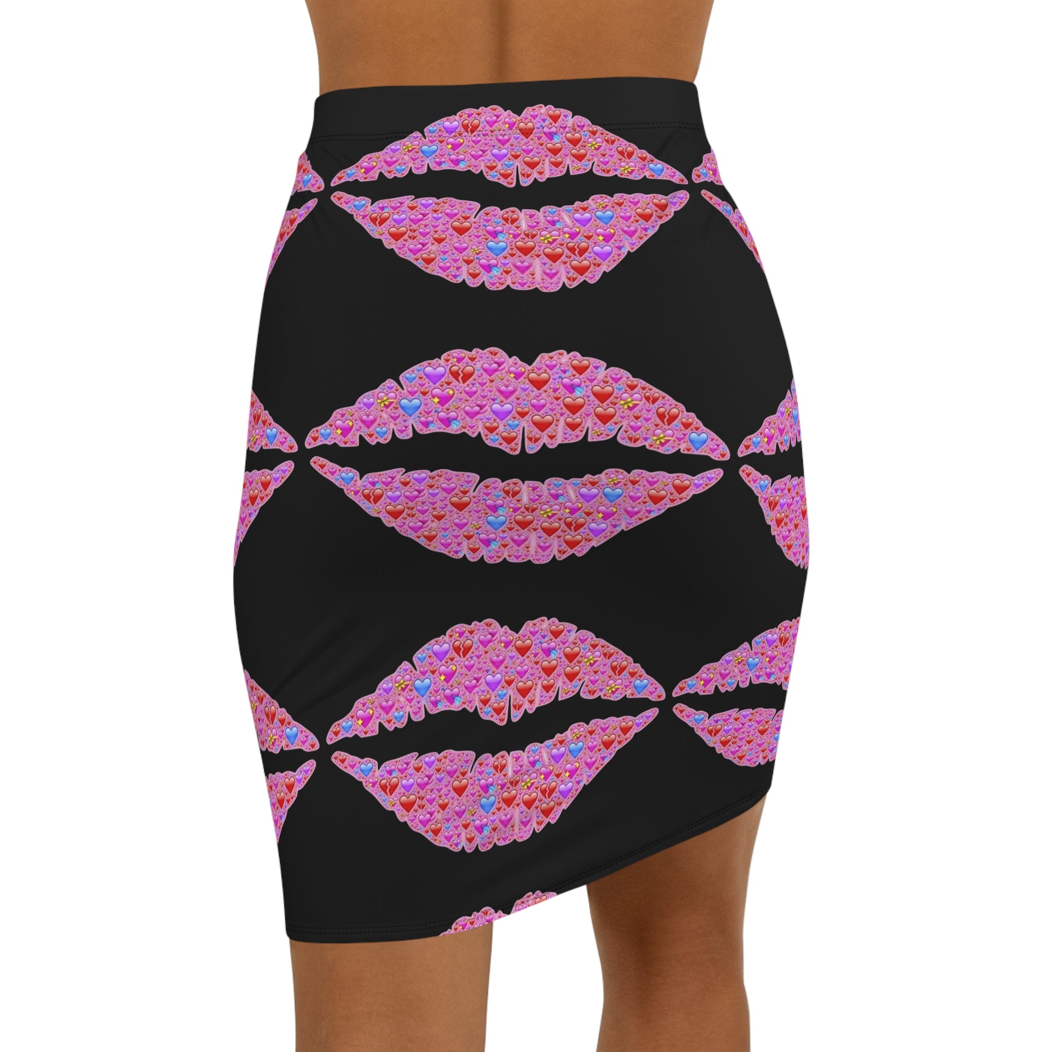 LW 123 Women's Mid-Waist Pencil Skirt (AOP)