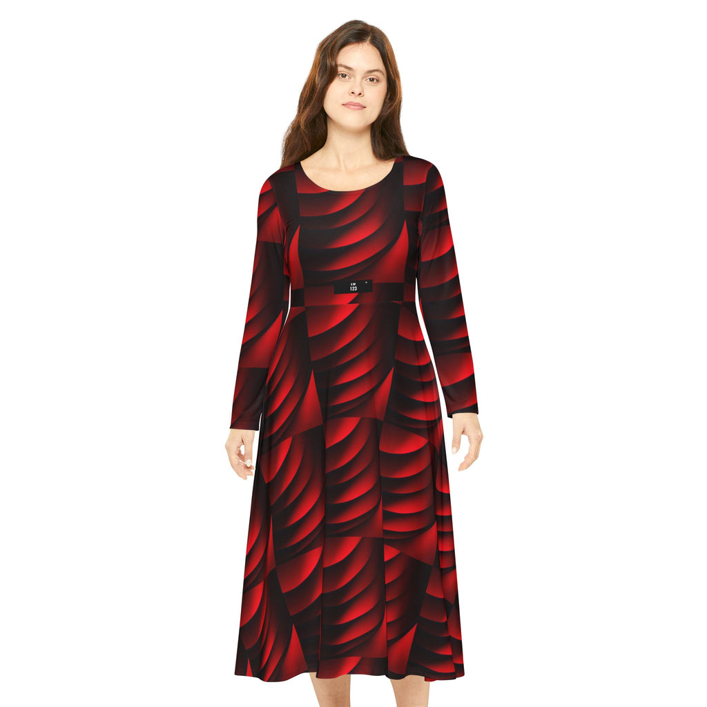 LW 123 Women's Long Sleeve Dance Dress (AOP)