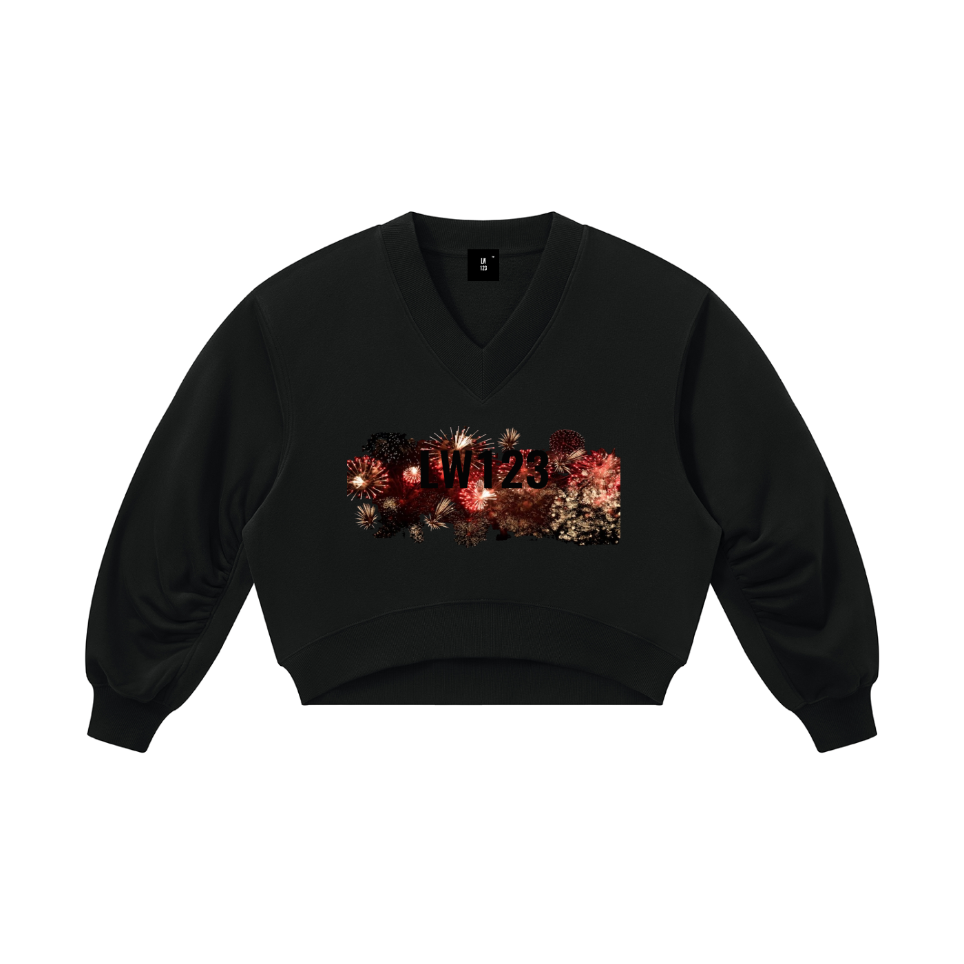 LW 123 Women’s Crop V-Neck Sweatshirt
