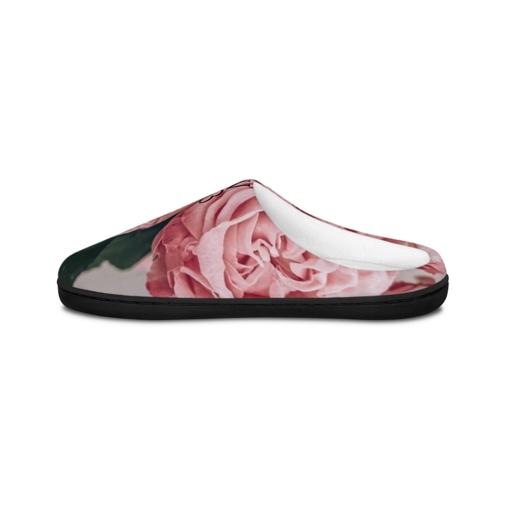 LW 123 Rose Floral Indoor Slippers — Pink Vintage Roses