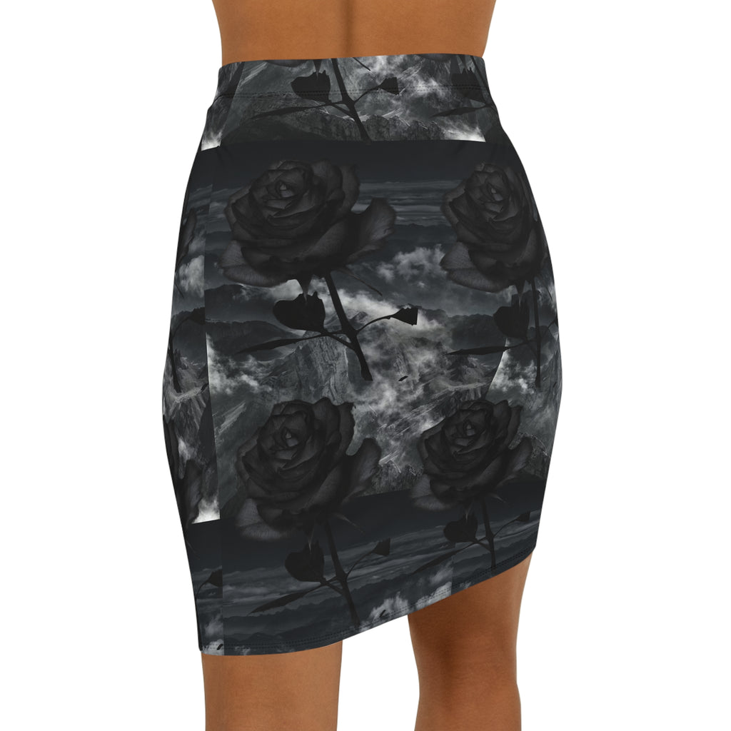 LW 123 Women's Mid-Waist Pencil Skirt (AOP)