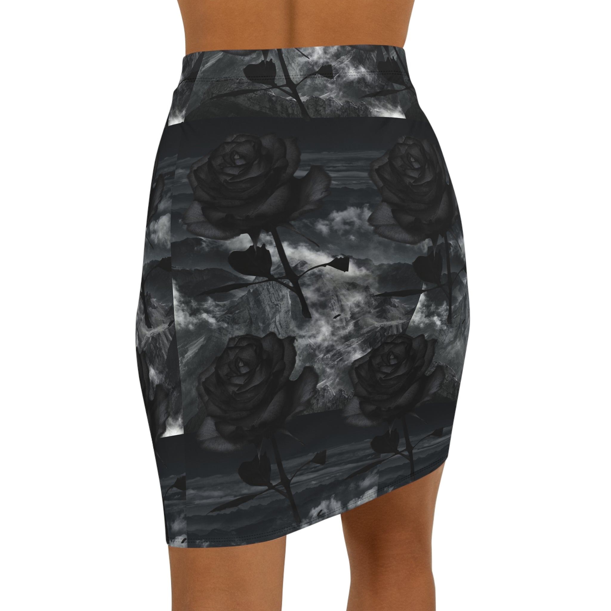 LW 123 Women's Mid-Waist Pencil Skirt (AOP)
