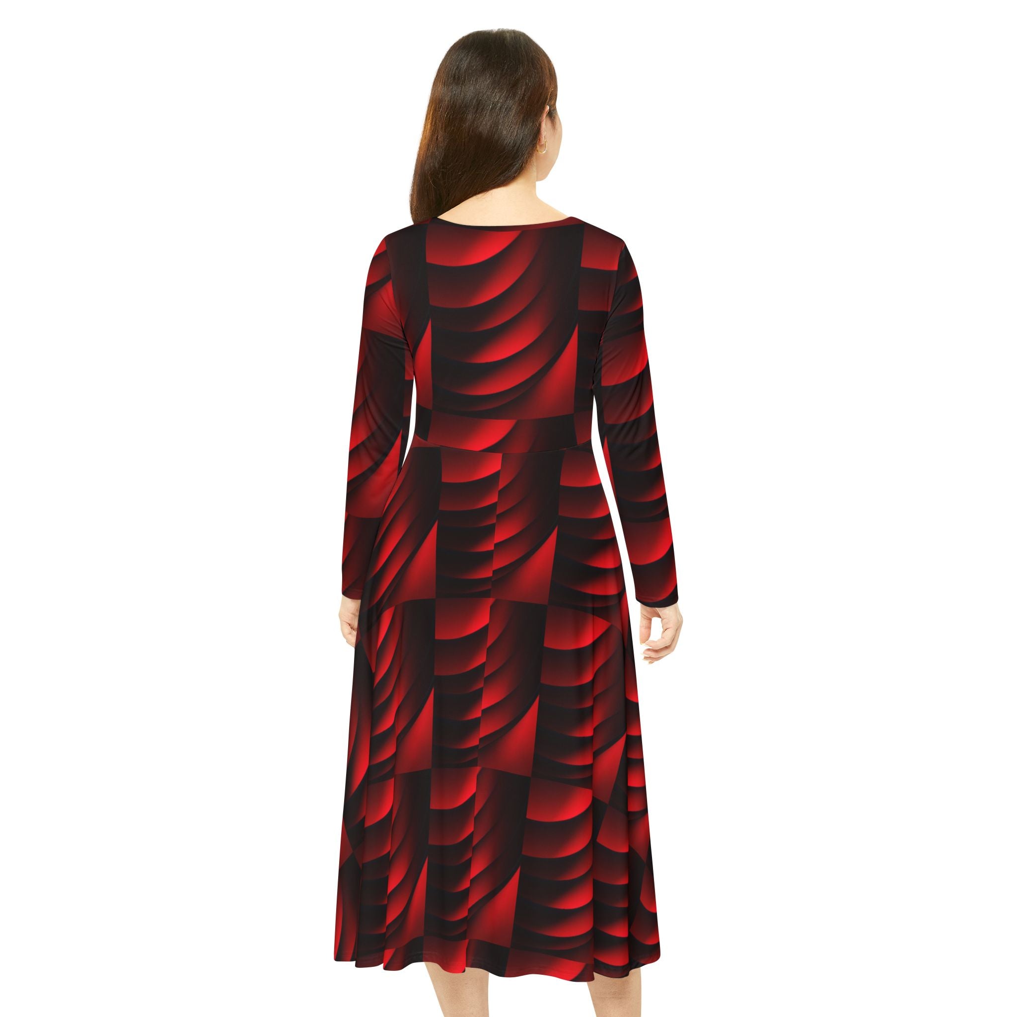 LW 123 Women's Long Sleeve Dance Dress (AOP)