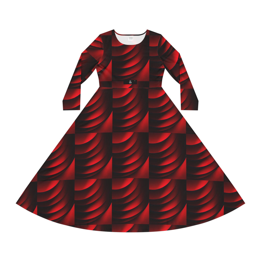 LW 123 Women's Long Sleeve Dance Dress (AOP)