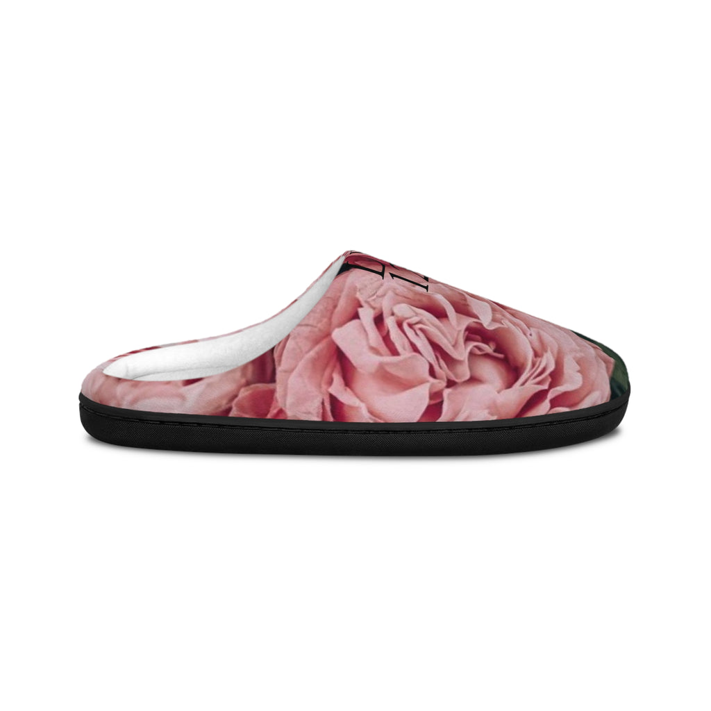 LW 123 Rose Floral Indoor Slippers — Pink Vintage Roses