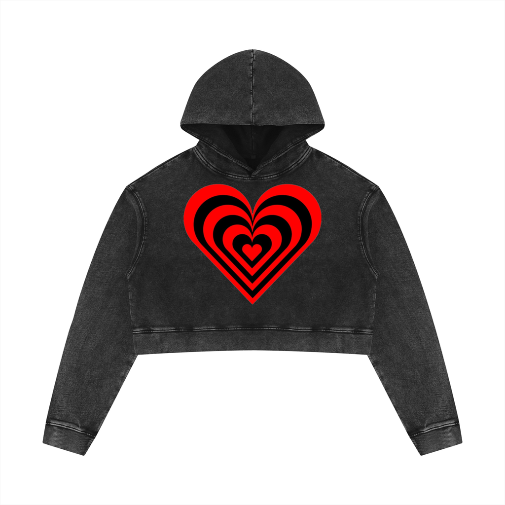 LW 123 Women’s Mineral Washed Crop Hoodie