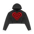 LW 123 Women’s Mineral Washed Crop Hoodie