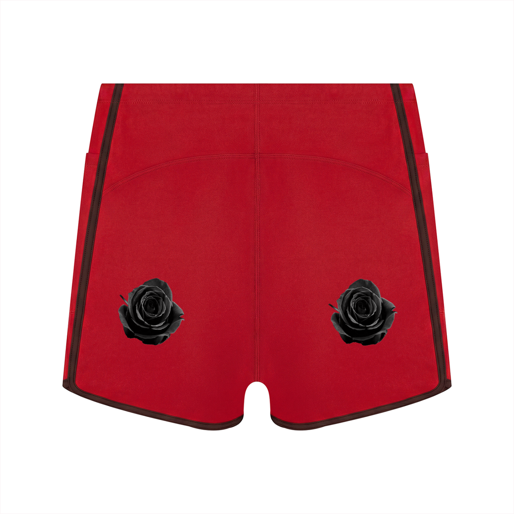 LW 123 Women's High Rise Color Block Yoga Shorts