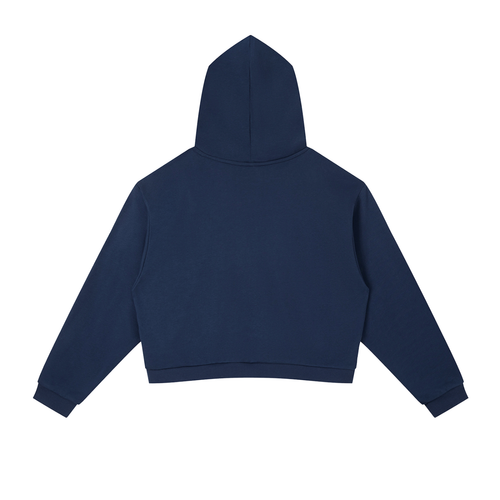 Contrast Side Stripe Cropped Hoodie