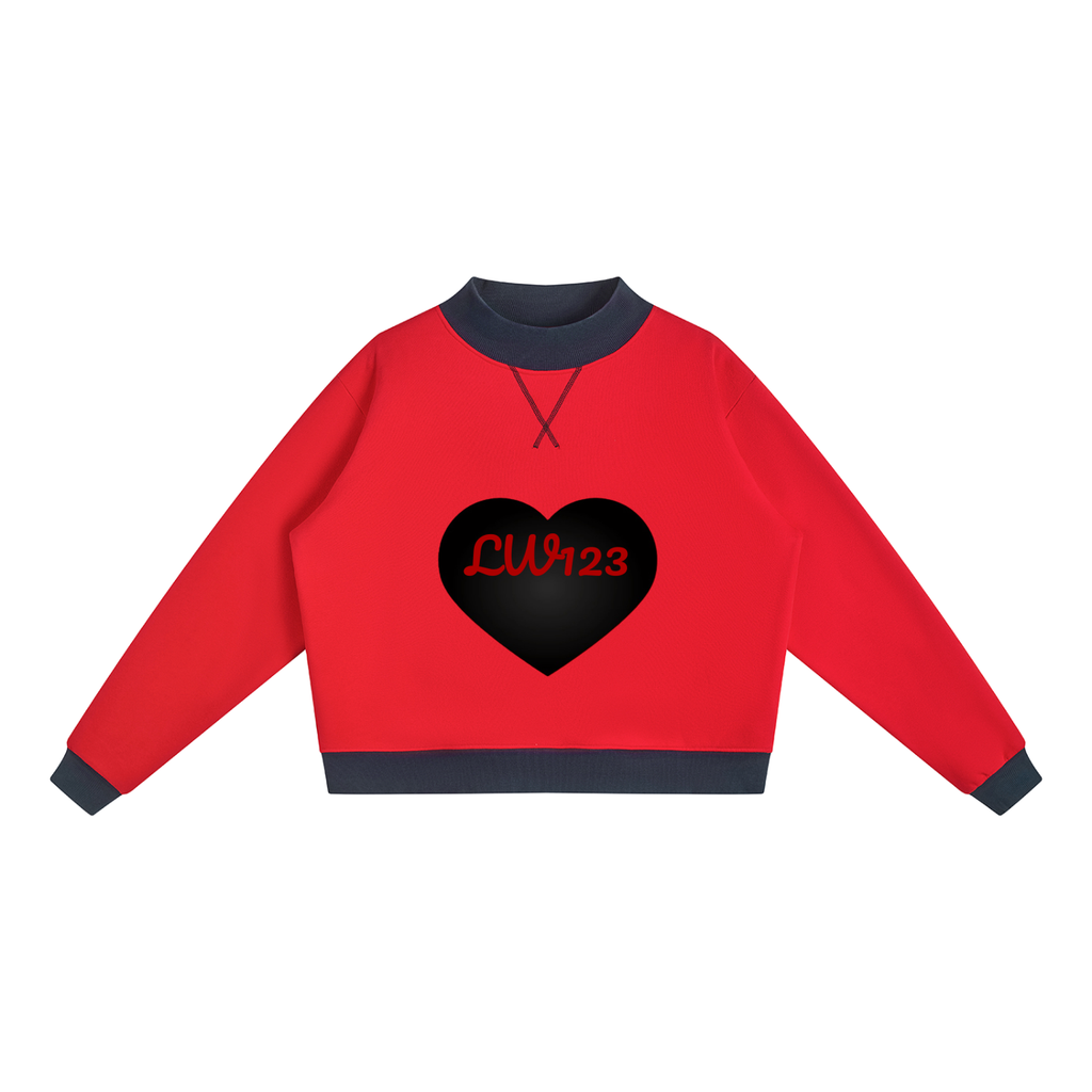 LW 123 Women’s Mock Neck Crewneck Sweatshirt