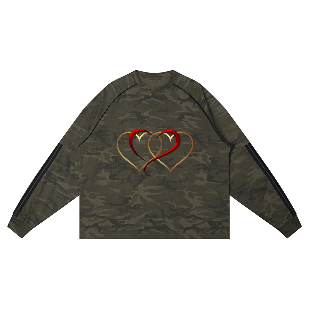 LW 123  Camo Loose Long Sleeve T-Shirt