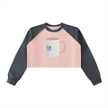 Raw-Hem Color-Block Raglan Crop Sweatshirt