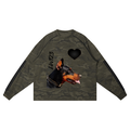 LW 123  Camo Loose Long Sleeve T-Shirt