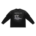 LW 123 Sunfade Hand-Frayed Faux Two-Piece T-Shirt