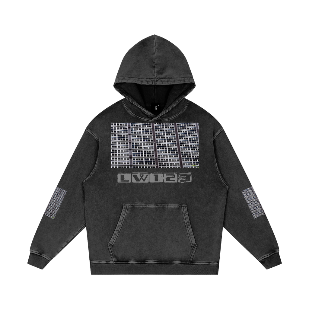 LW 123 Snow Washed Loose Cotton Hoodie