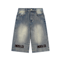 Vintage Wash Baggy Denim Shorts