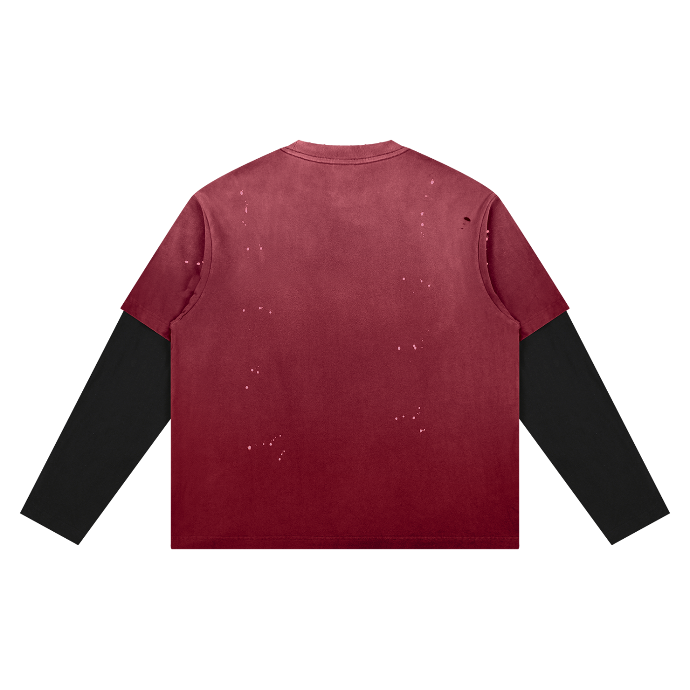 LW 123  Vintage Wash Distressed Layer T-Shirt