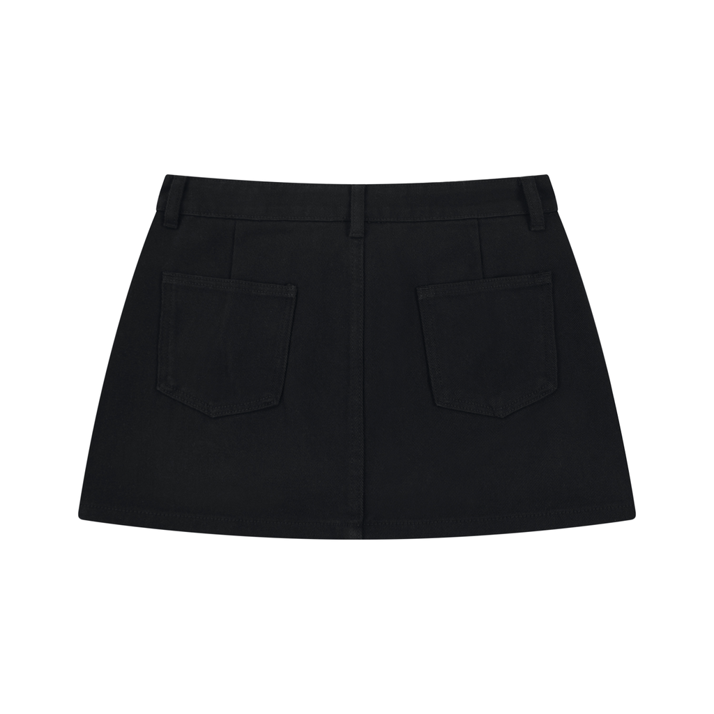 LW 123 Women's Studded Denim Mini Skirt