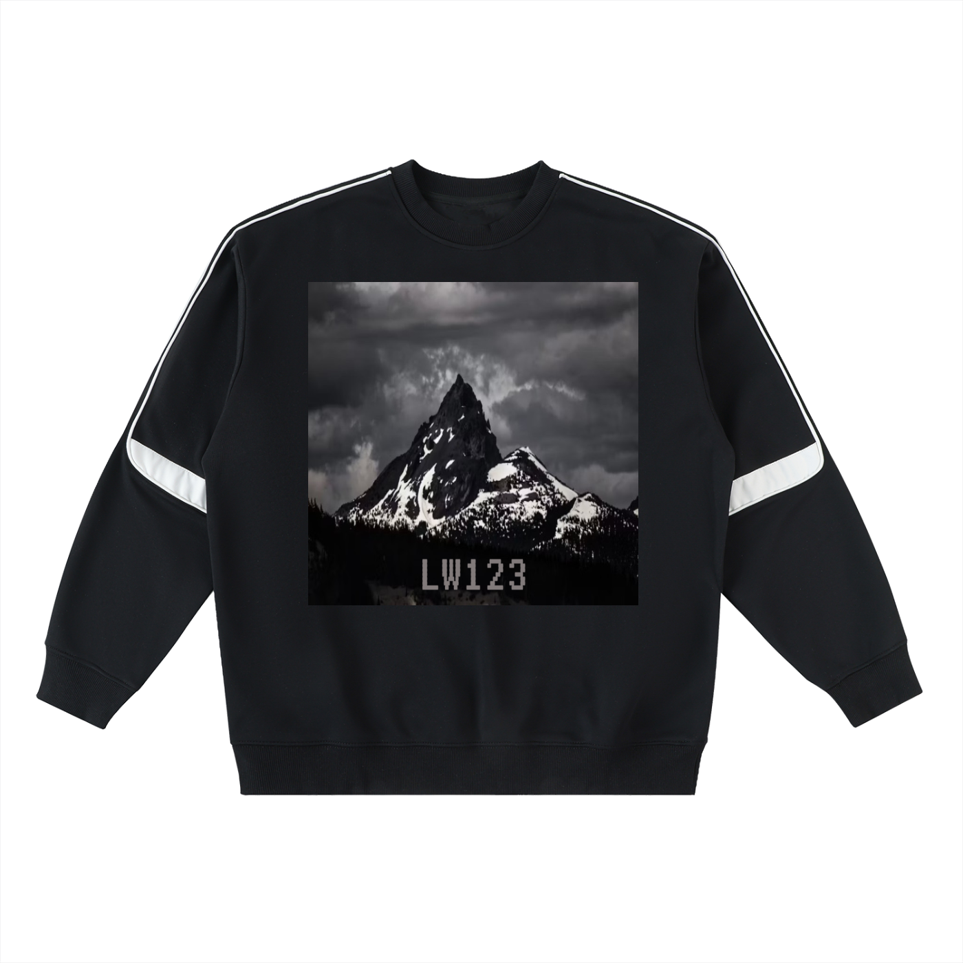 LW 123 Oversized Crewneck Taped Sweatshirt