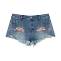 Women's Vintage Wash Raw Hem Denim Shorts