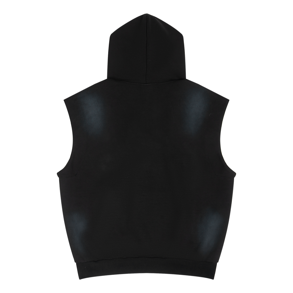 LW 123  Vintage Wash Sun Fade Sleeveless Hoodie