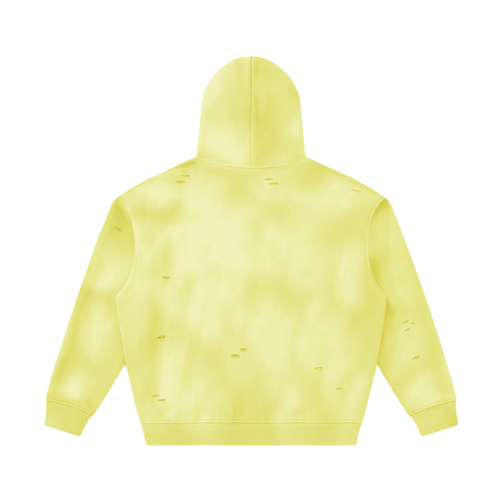 LW 123  Sunfade Frayed Fleece Hoodie