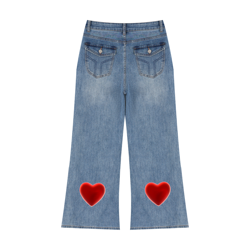 LW 123 Women’s Vintage Wash Wide Leg Jeans