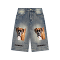 Vintage Wash Baggy Denim Shorts