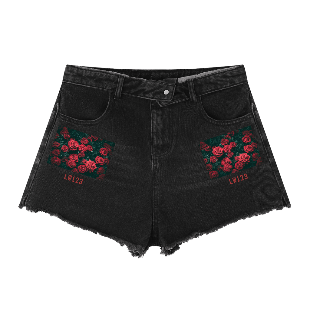 LW 123 Women’s Vintage Wash High Rise Denim Shorts