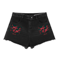 LW 123 Women’s Vintage Wash High Rise Denim Shorts