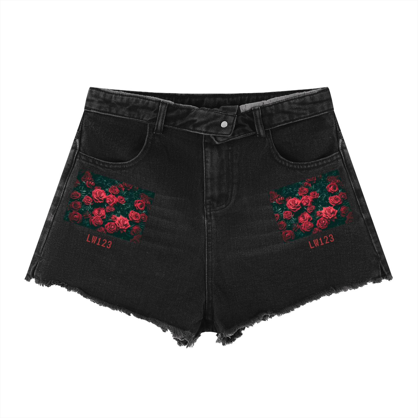 LW 123 Women’s Vintage Wash High Rise Denim Shorts