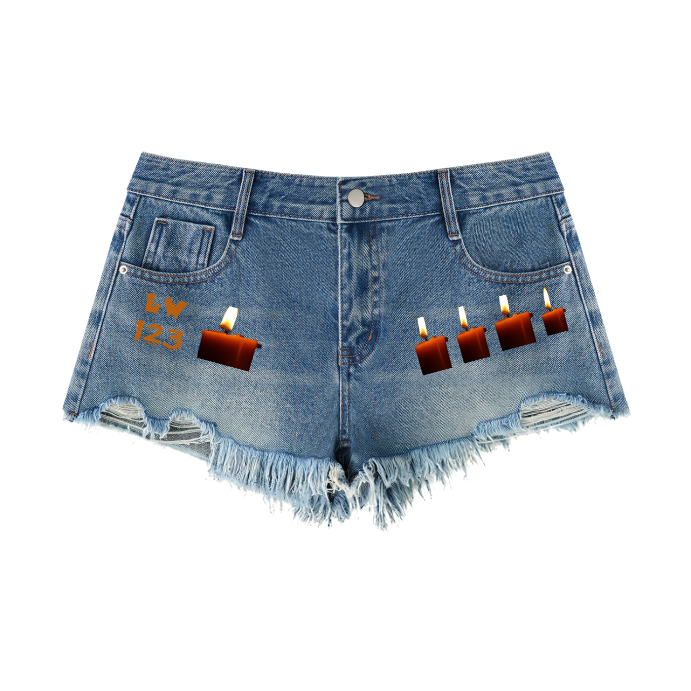 Women's Vintage Wash Raw Hem Denim Shorts