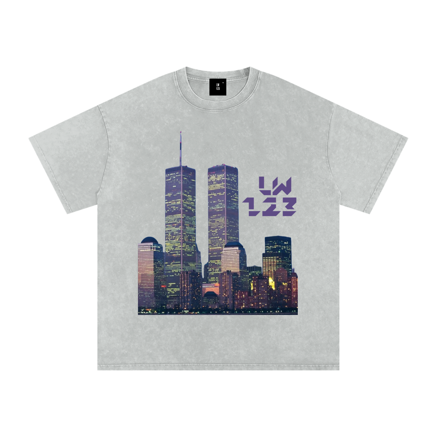 LW 123 Snow Washed Oversized Cotton T-Shirt