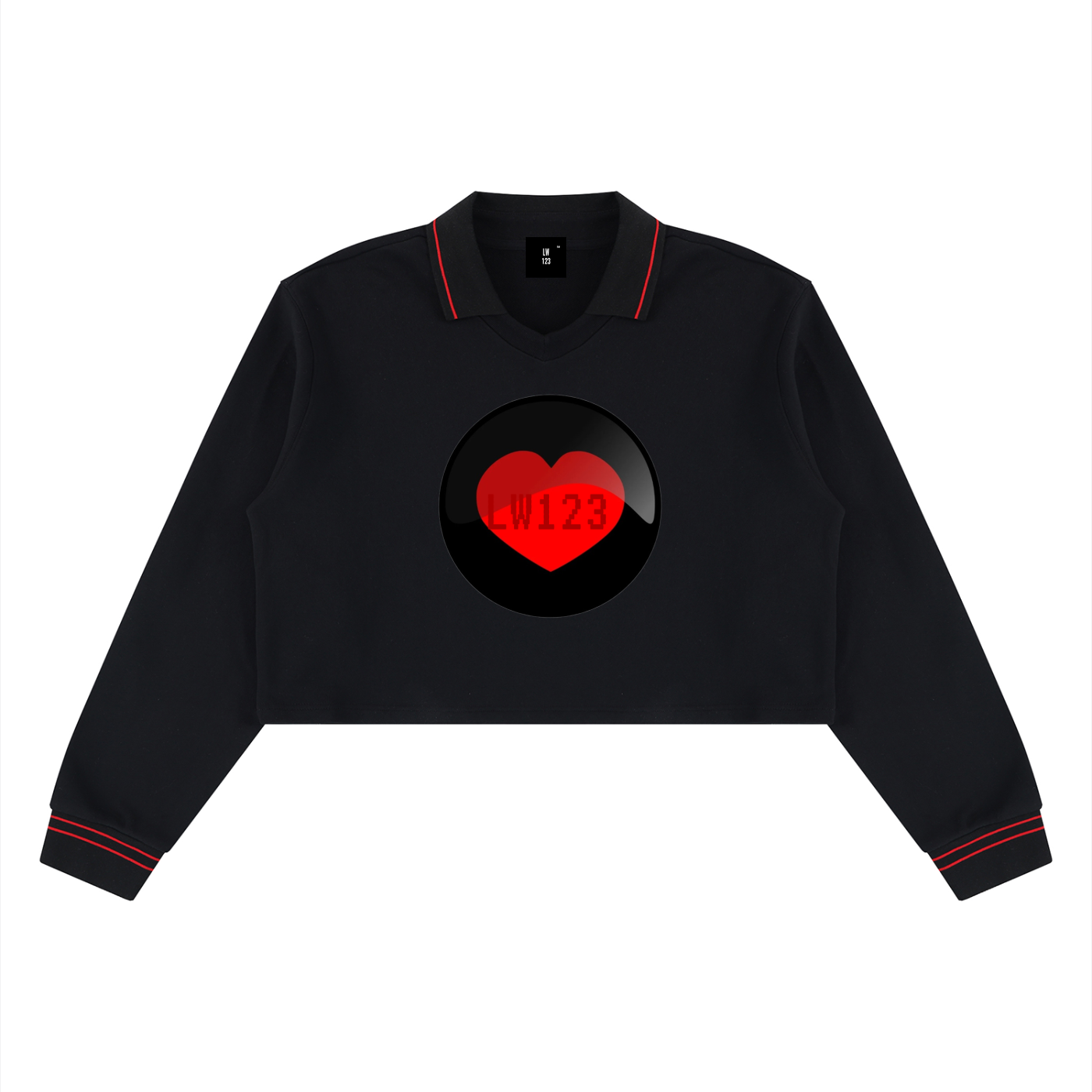 LW 123 Women’s Crop Collared Sweatshirt