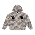 LW 123 Vintage Wash Leopard Full Zip Hoodie