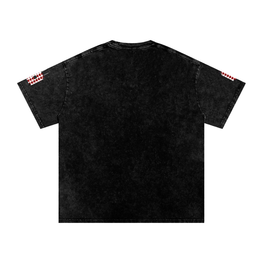 Snow Washed Oversized Cotton T-Shirt