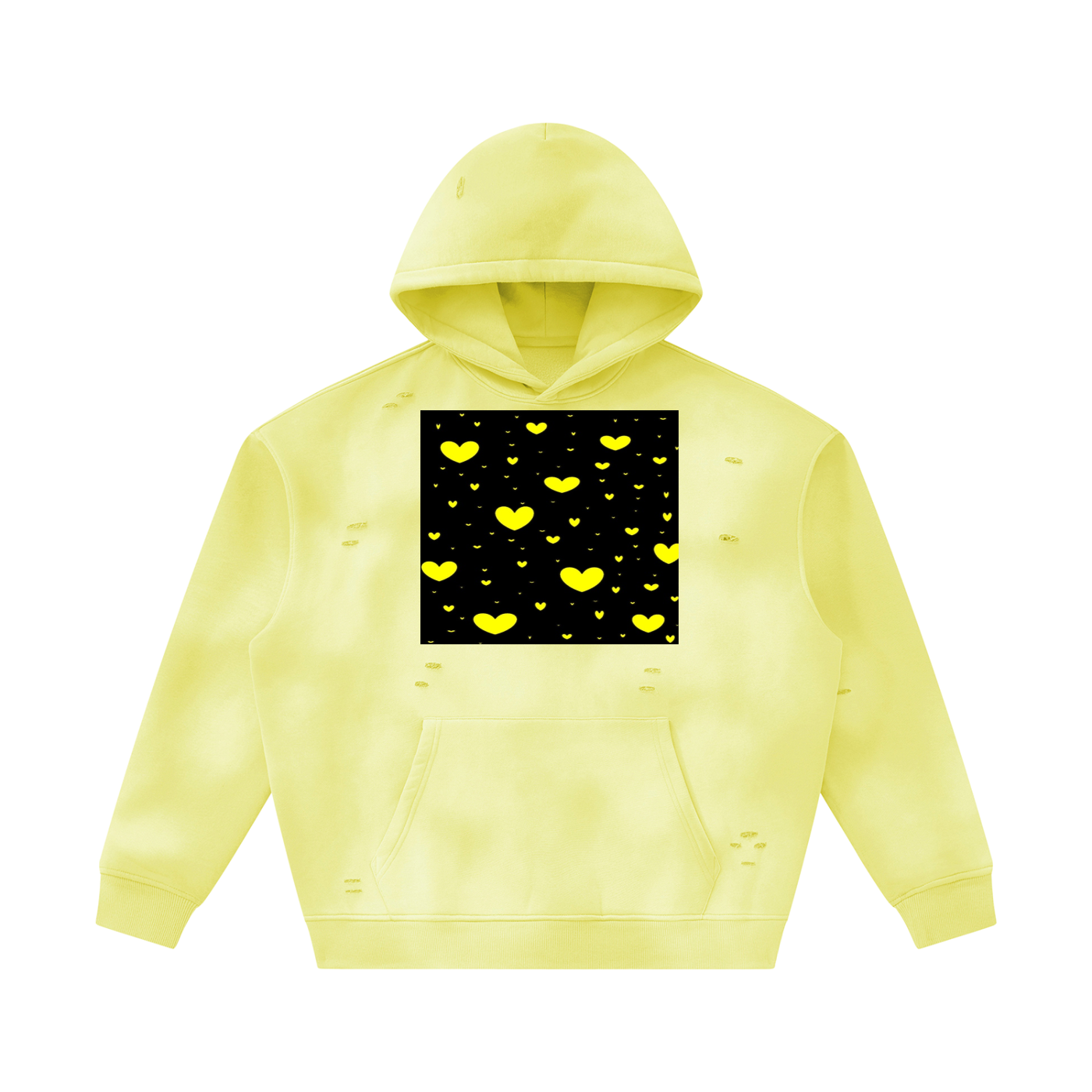 LW 123  Sunfade Frayed Fleece Hoodie