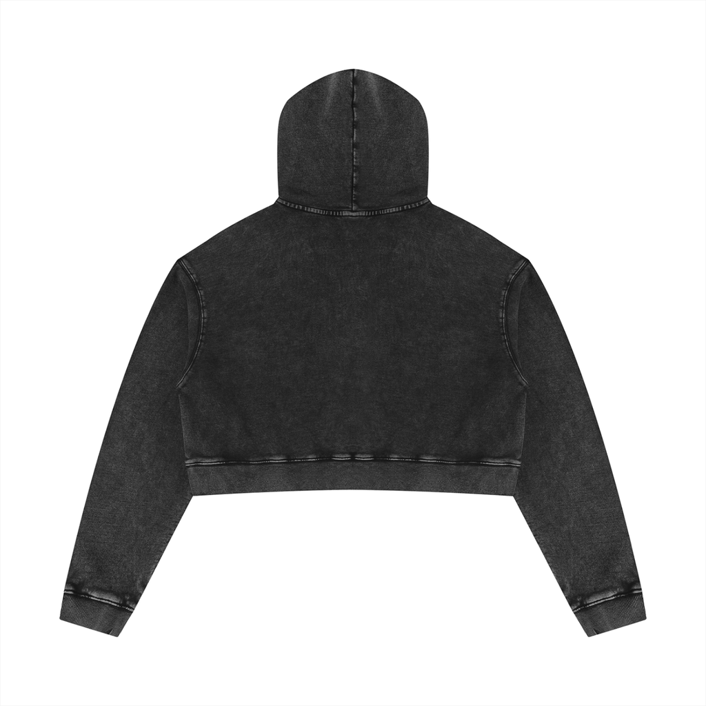 LW 123 Women’s Mineral Washed Crop Hoodie