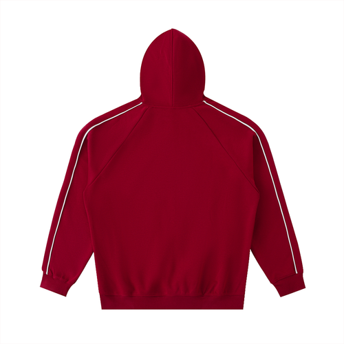 Contrast Piping Raglan Hoodie