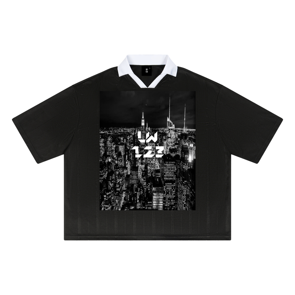 LW 123 Unisex Striped Boxy Soccer Jersey